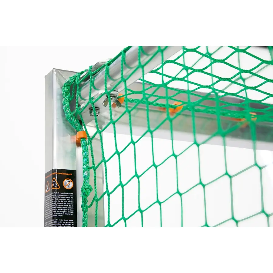 Minimål foldbart 120 x 80 cm Robust alu fotballmål | 10 cm masker 