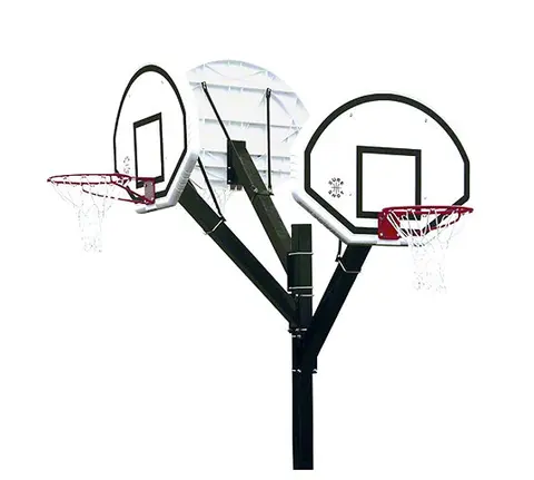 Basketballstativ Triple Court Fastmontert | Justerbar høyde