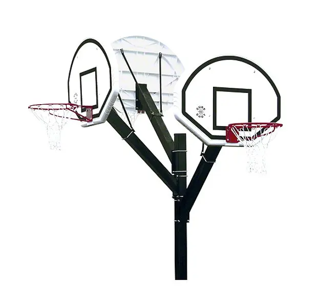 Basketballstativ Triple Court Fastmontert | Høydejustering 
