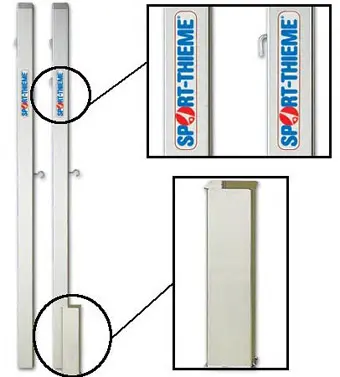 Badmintonstolper med profil 80x80 mm 2 stk | for bakkehylser 