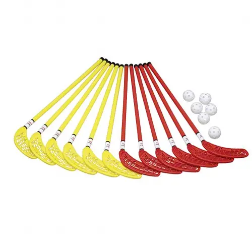 Innebandysett Kids 80 cm 12 innebandykøller | 6 baller 