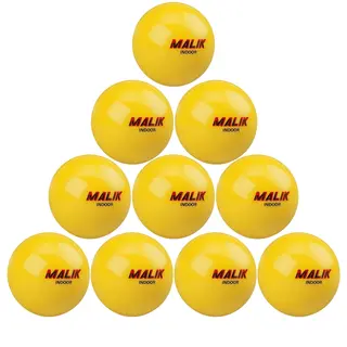 Landhockey Ball Indoor 10 stk. 70 mm | Gul | Innendørsball