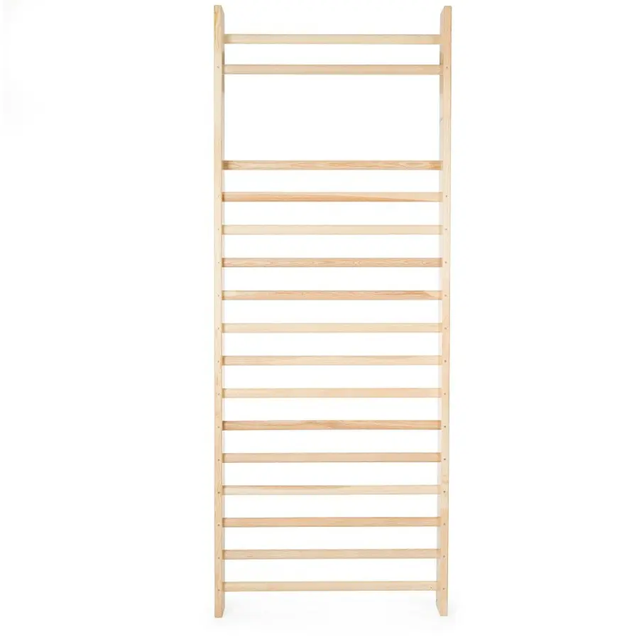 Ribbevegg 260x100 cm 1 seksjon | Avstand 14 cm | Bøk 