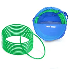 Gymnastikkringer Pvc 50 cm | Grønn 50 cm | 10 stk med oppbevaringsbag