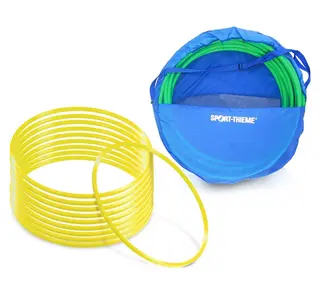 Gymnastikkringer Pvc 60 cm | Gul 60 cm | 10 stk med oppbevaringsbag