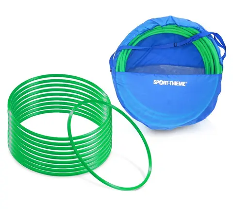 Gymnastikkringer Pvc 60 cm 10 stk Flat | Med oppbevaringspose