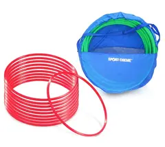 Gymnastikkringer Pvc 60 cm | Rød 60 cm | 10 stk med oppbevaringsbag