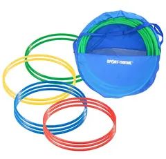 Gymnastikkringer Pvc 60 cm | Assortert 60 cm | 10 stk med oppbevaringsbag