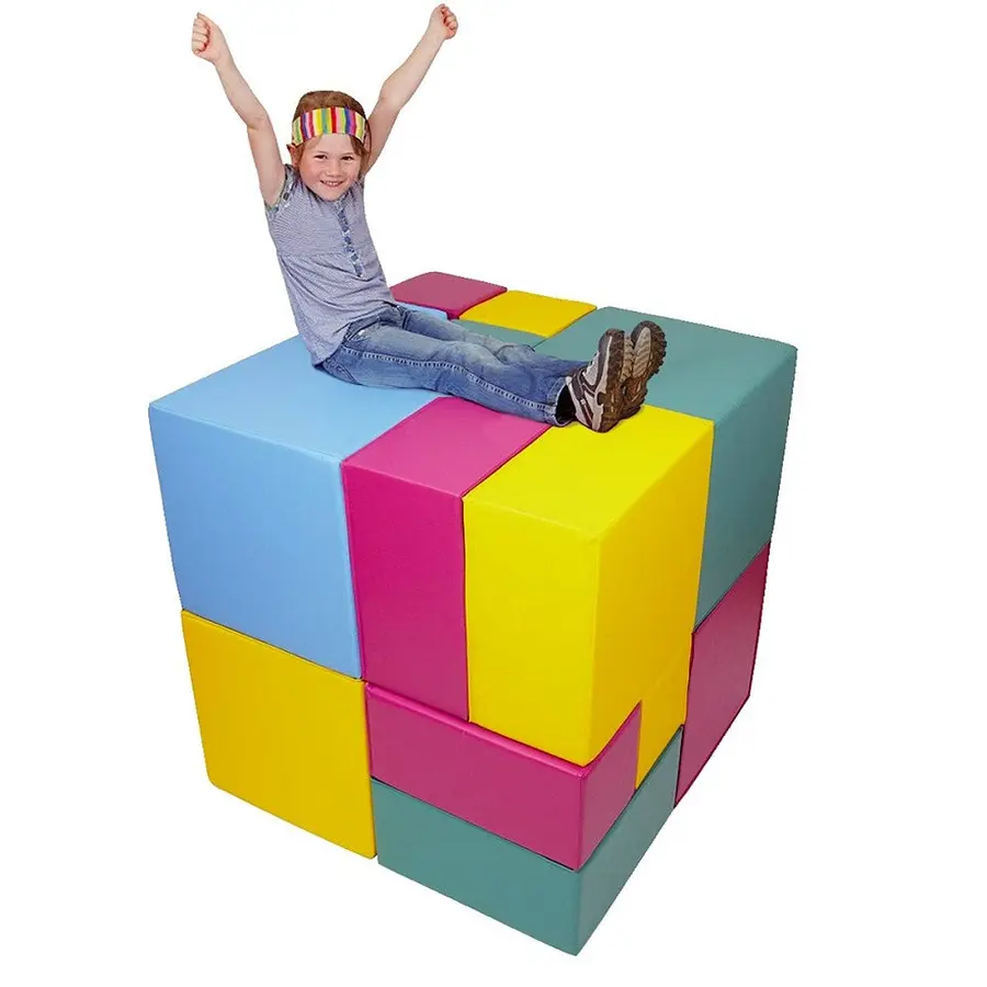 Skumklosser | Terning Giga i skum 120x120 cm | 16 elementer i skum 