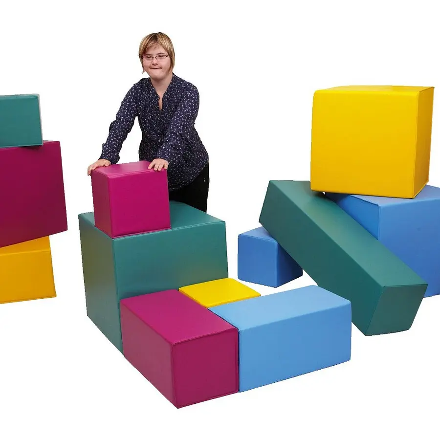 Skumklosser | Terning Giga i skum 120x120 cm | 16 elementer i skum 
