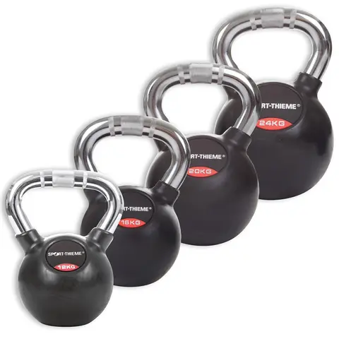 Kettlebells Gummiert Riflet Grep 4 stk | 12 til 24 kg