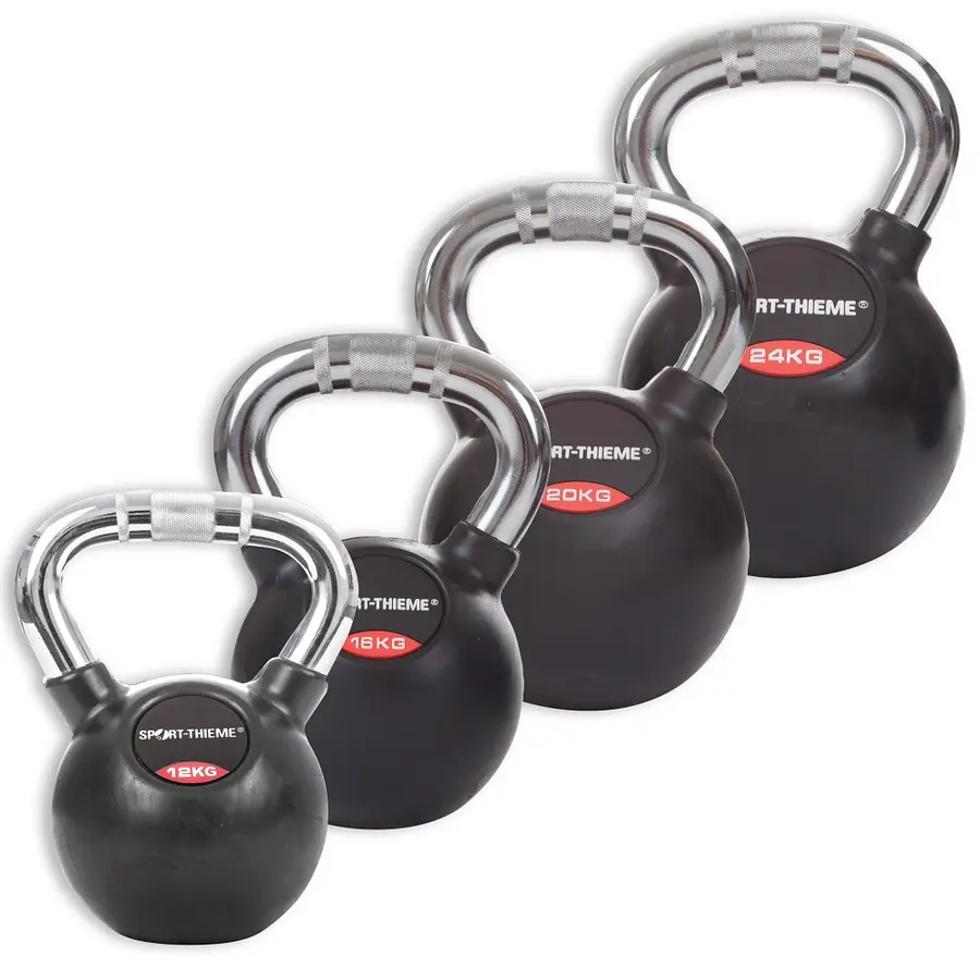 Kettlebells Gummiert Riflet Grep 4 stk | 12 til 24 kg 