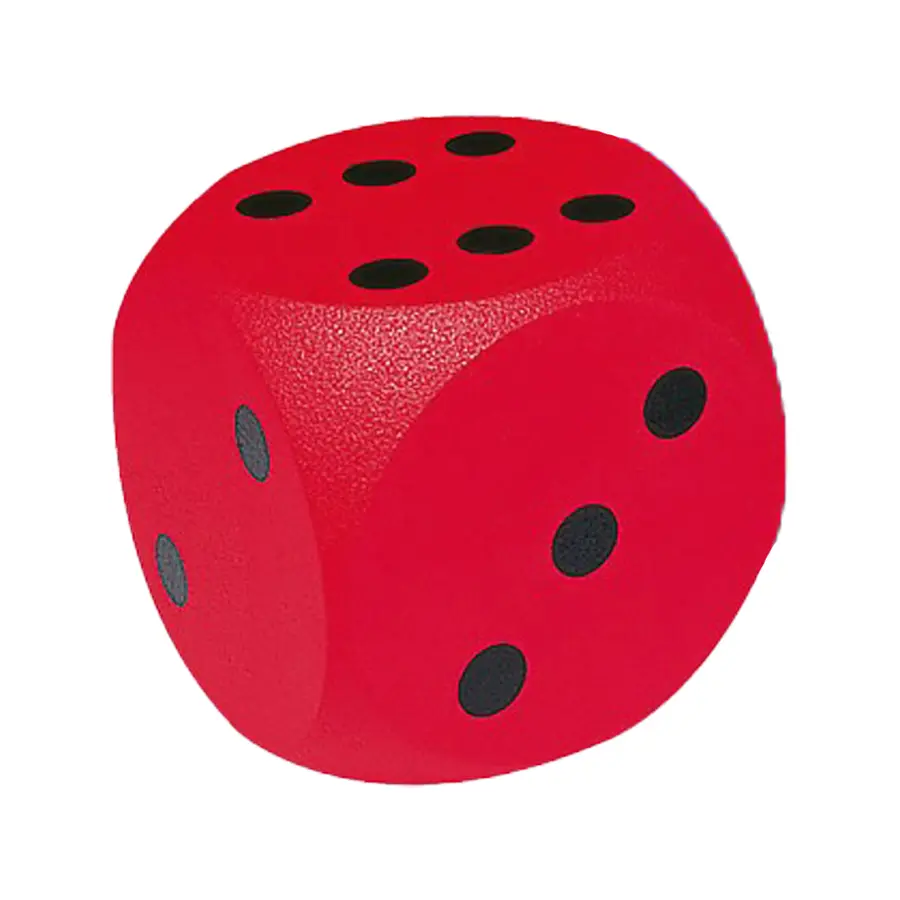 Terning Volley i skum med trekk 1 stk | rød | 16 x 16 cm 