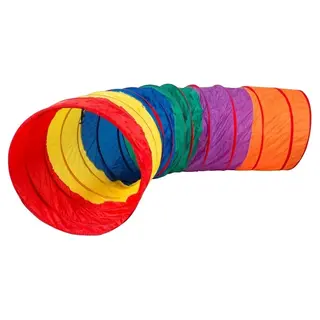Leketunnel Mega | 370 cm Krabbetunnel i regnbuens farger