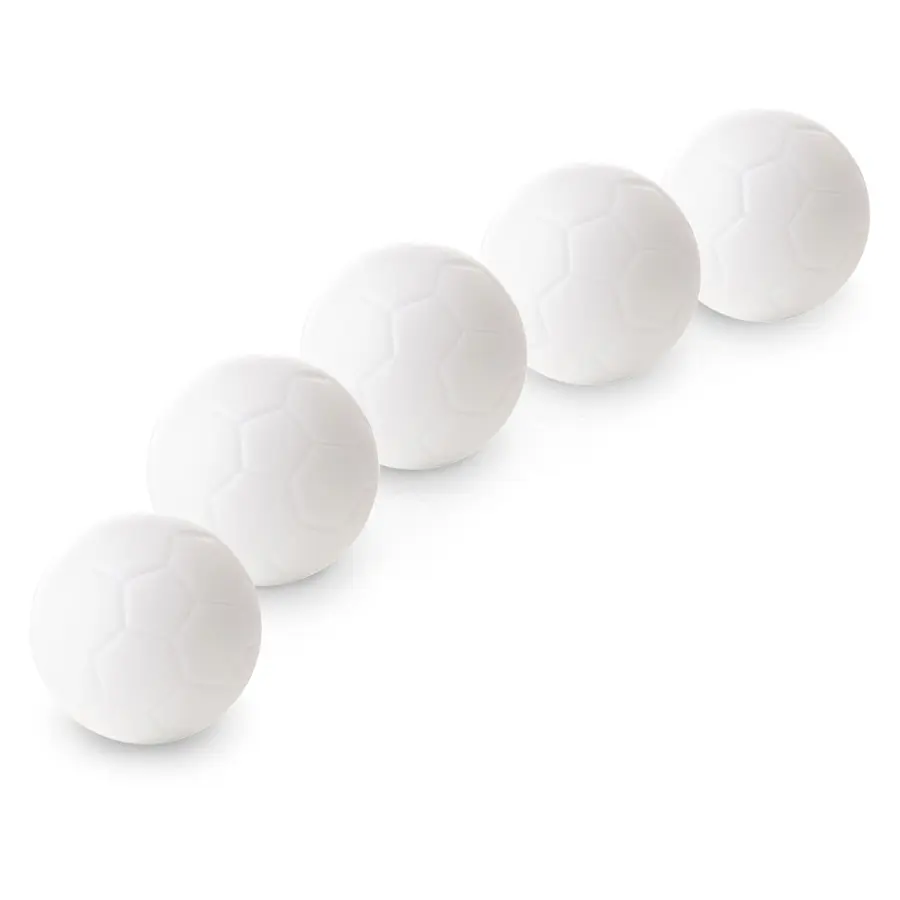 Foosball ball Kunststoff | 36 mm 5 stk baller til fotballspill | Hvit 