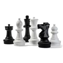 Store sjakkbrikker 64 cm 32 stk | Inne- og utebruk