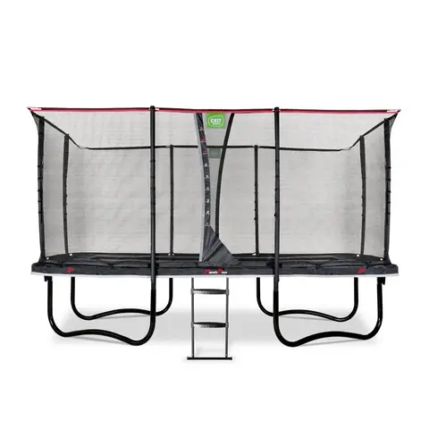 EXIT PeakPro rektangulær trampoline 244 x 427 cm |  Med sikkerhetsnett