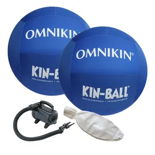 KIN-BALL&#174; lekepakke vinter 2 store baller, pumpe og ekstra bl&#230;re