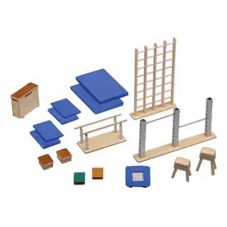 Turnhallmodell | Utvidelsessett Miniatyrsett | Mini Gymsal