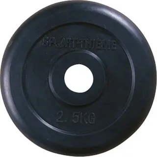 Vektskive Gummiert 2,5 kg sort Hull: 30 mm | Par | 2 stk