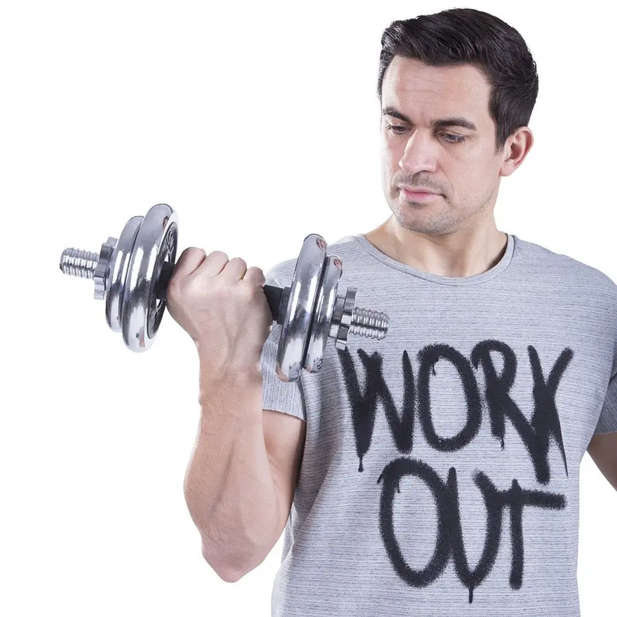 Manual med løse vekter 10 kg dumbbell med koffert 