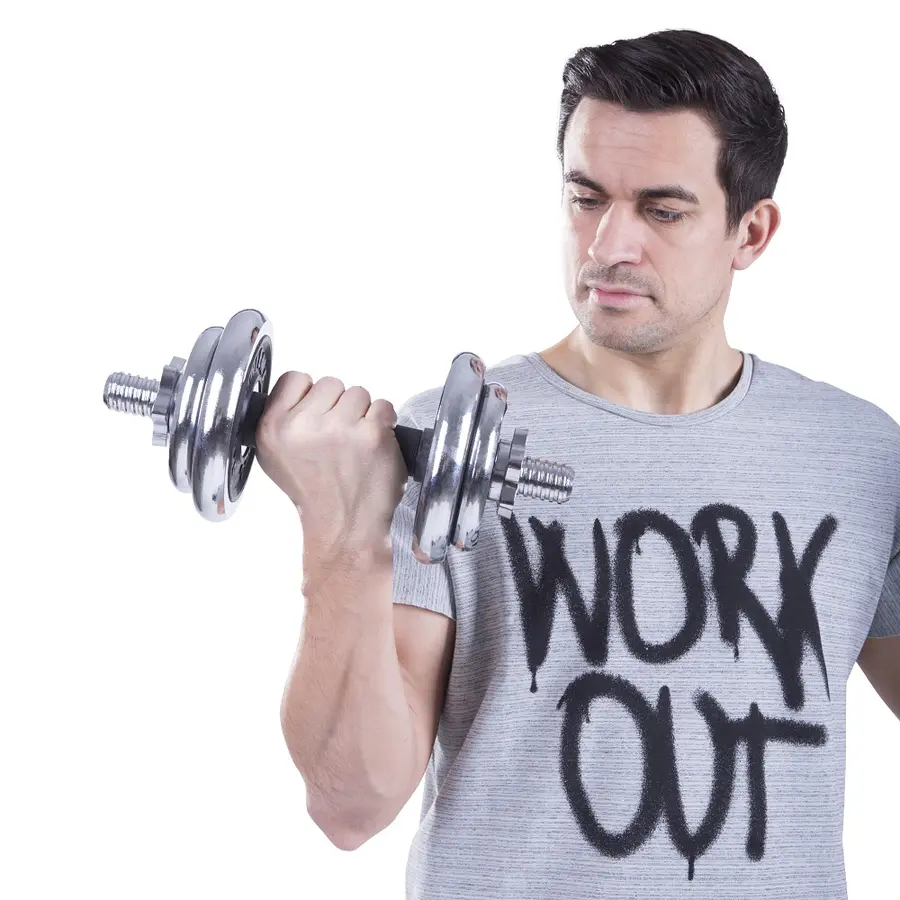 Manual med løse vekter 10 kg dumbbell med koffert 