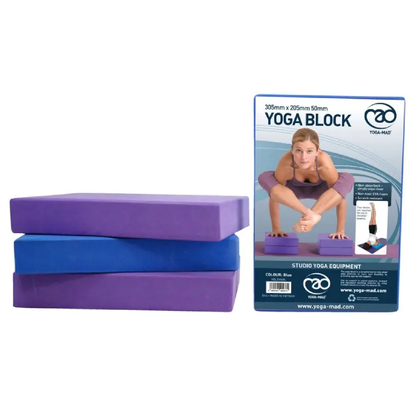 Yogablokker i EVA skum - 20 stk. 305 x 205 x 50 mm | Lilla 