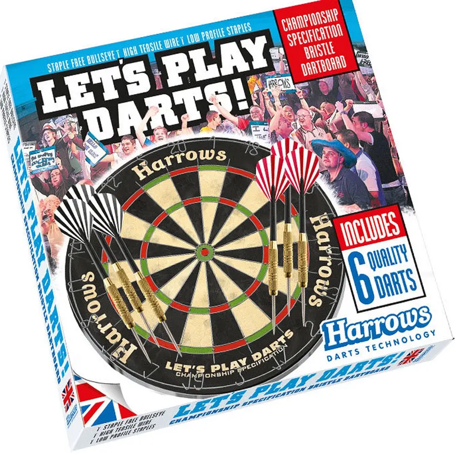 Dart Harrows Lets Play Darts Tradisjonelt dartskive med 6 piler 