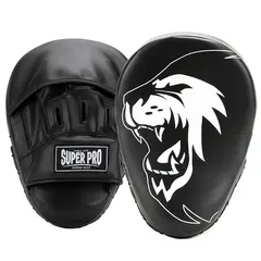 Super Pro Curved Punch Pads 1 par treningspads | svart/ hvit