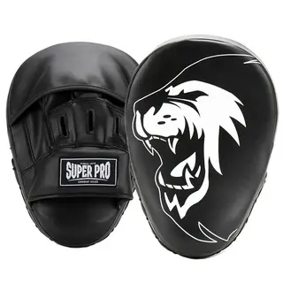 Super Pro Curved Punch Pads 1 par treningspads | svart/ hvit