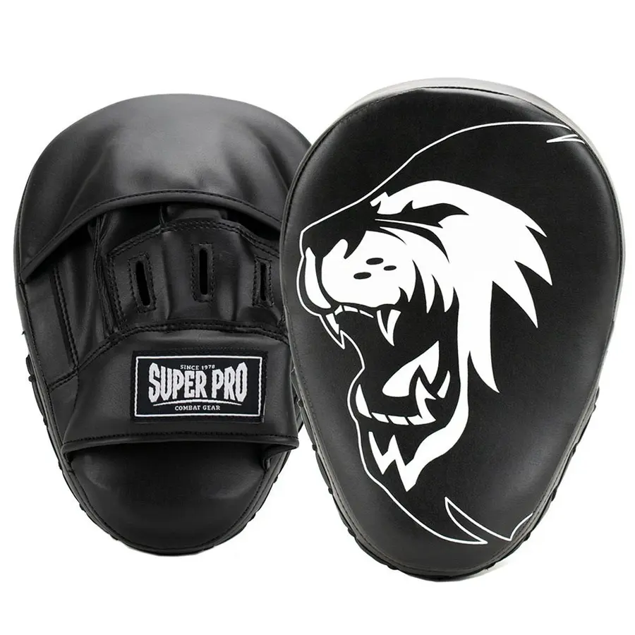 Super Pro Curved Punch Pads 1 par treningspads | svart/ hvit 