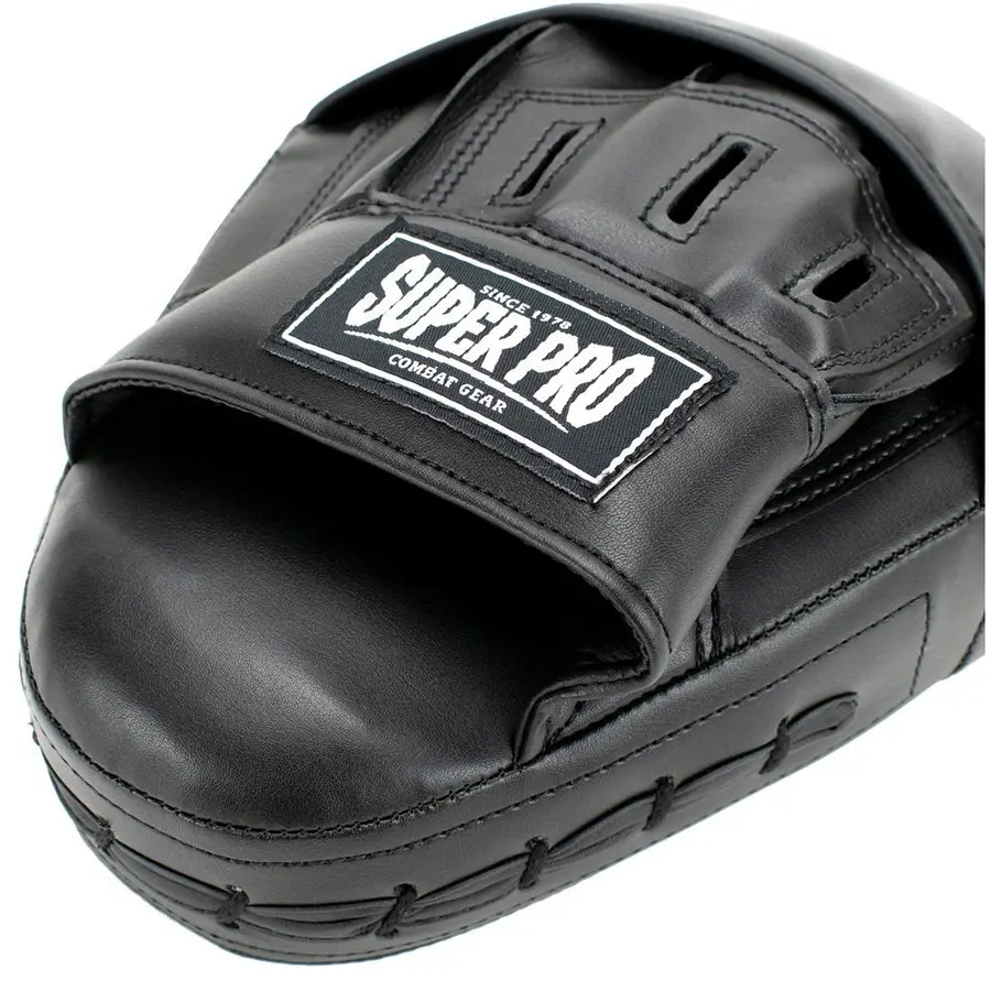 Super Pro Curved Punch Pads 1 par treningspads | svart/ hvit 