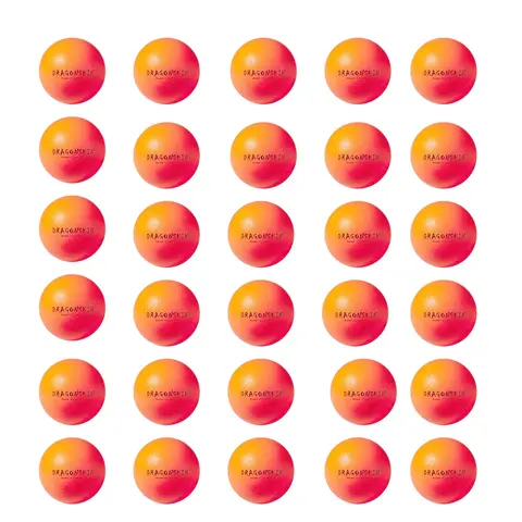 Dragonskin skumballpakke 9 cm | 30 stk Oransje | 30 minitennisballer i skum