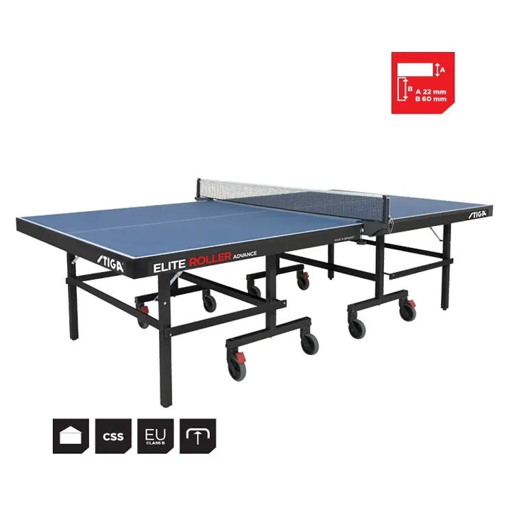 Bordtennisbord Stiga Elite Roller Advanc Treningsbord | Med nett 