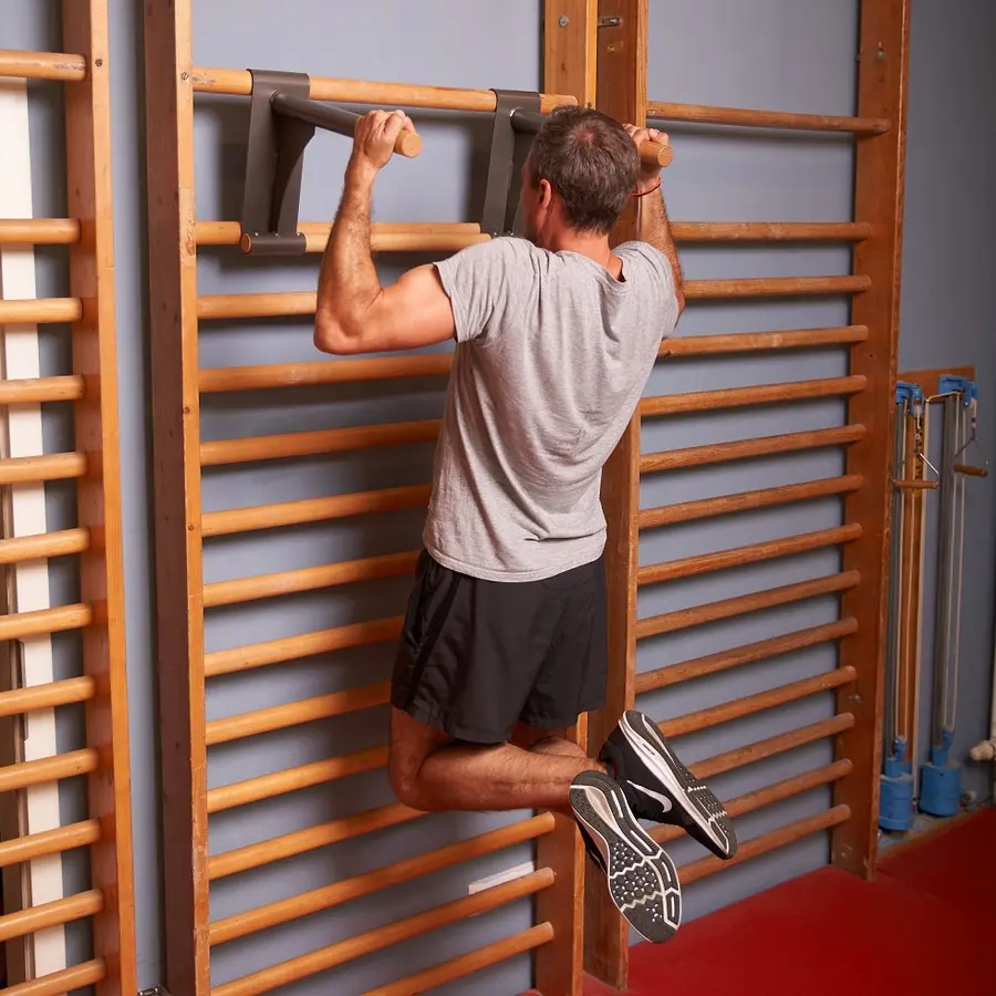 Ribbevegg med pull-up dip bar 1 seksjon | Avstand 25,2 cm | Ask 