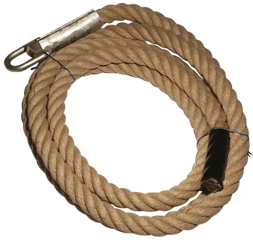 Klatretau av naturfiber 33 mm | 7,5 m Med taumansjett og hull til oppheng 
