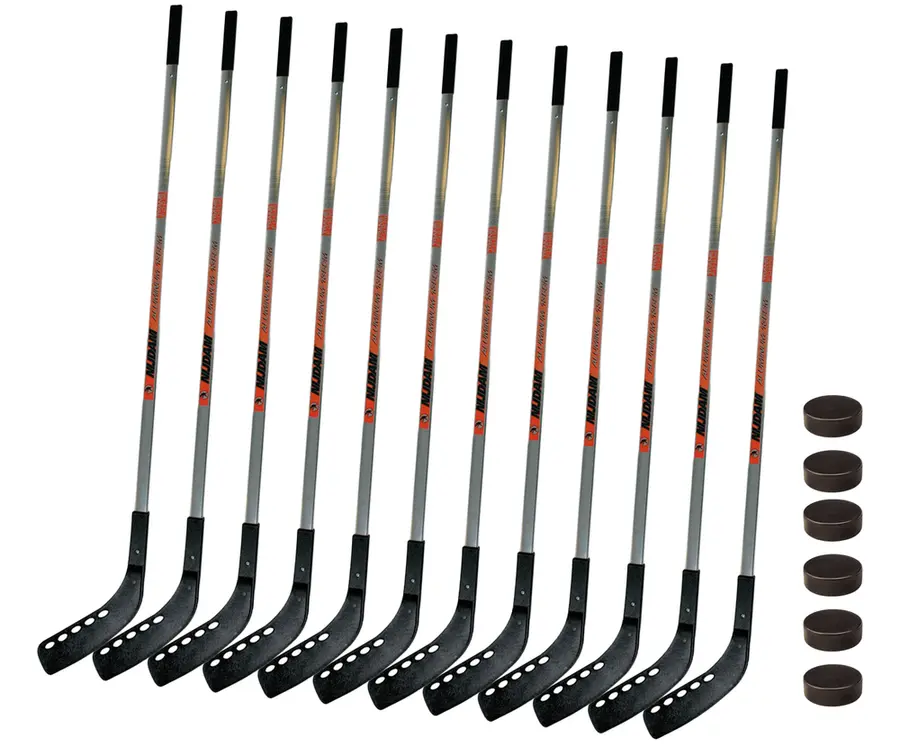 Ishockeykøller og pucker | Junior 12  ishockeykøller 135 cm | 6 pucker 