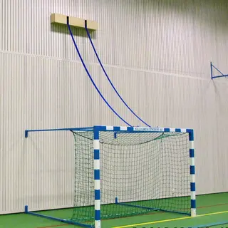 H&#229;ndballm&#229;l 3x2m heisbart m/el-motor 1 stk | Med beslag til veggfesting