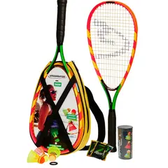 Speedminton Sett S600 2 racketer, 3 baller, 2 lys og bag