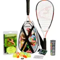 Speedminton Sett S900 2 racketer, 5 baller, banemarkering ++