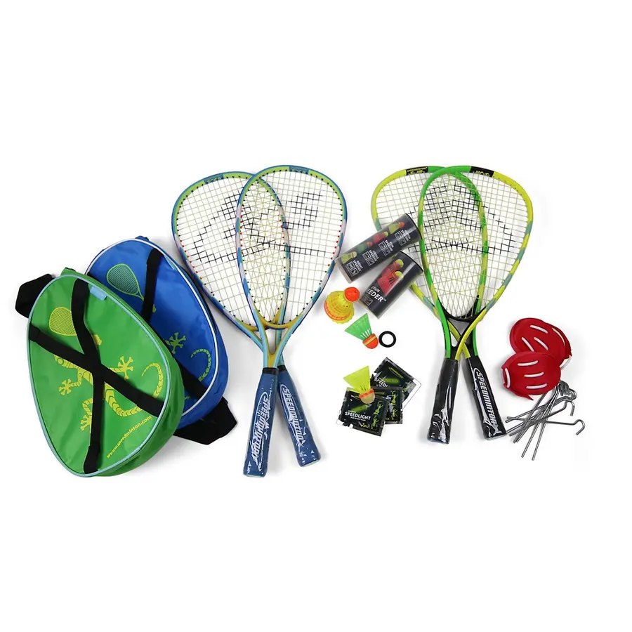 Speedminton Sett Familie 2x S-JR, 2x S700, mixpack baller 