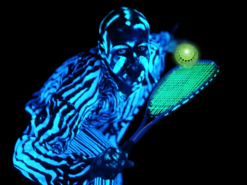 Tilbehør - Sminkesett til Blackminton Kroppssminke som lyser ved blacklights 