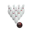 Bowlingsett i plast 37,5 cm bowlingkjegler og bowlingkule