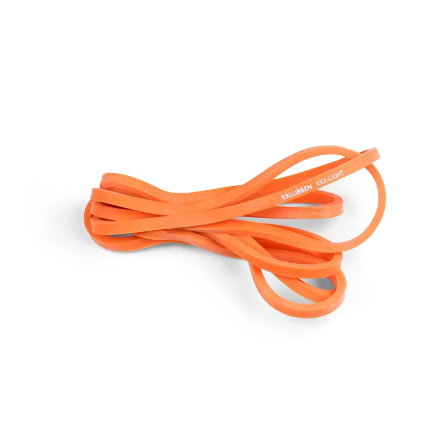 Powerband - lang, rund treningsstrikk 1 stk. | Ultra lett | Oransje 