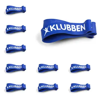 Powerband - lang, rund treningsstrikk 10 stk. | Ekstra hard | Blå