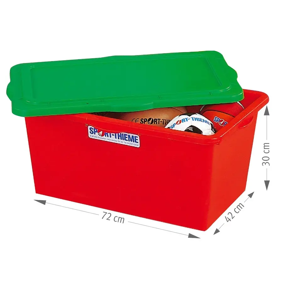 Oppbevaringskasse uten lokk 90L 72x42x30 cm - rød 