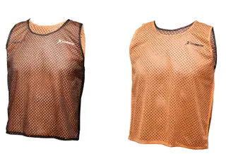Overtrekksvest vendbar junior Svart/oransje markeringsvest