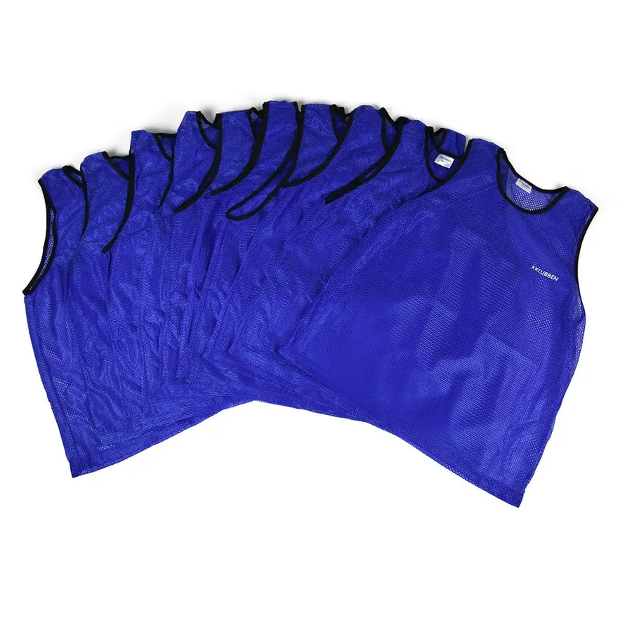 Overtrekksvester Klubben Junior | Blå 10 stk | Markeringsvester for ungdommer 