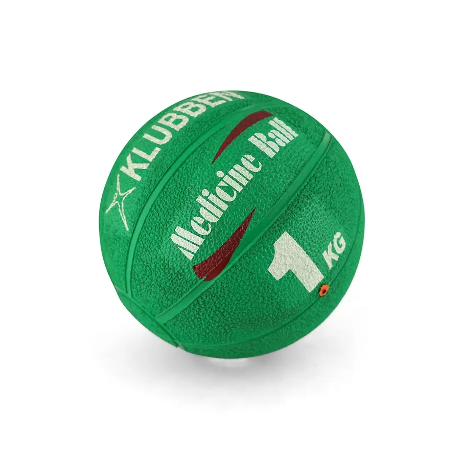 Medisinball Klubben 1 kg ø 19 cm | Gummiball med godt grep 