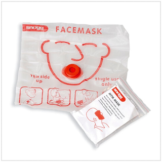 Facemask med enveisventil Munn-til-munn maske